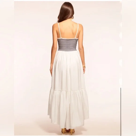 ✨Host Pick✨Ramy Brook Lucia Smocked Cotton Poplin Maxi Dress- Sz Small - Picture 4 of 7